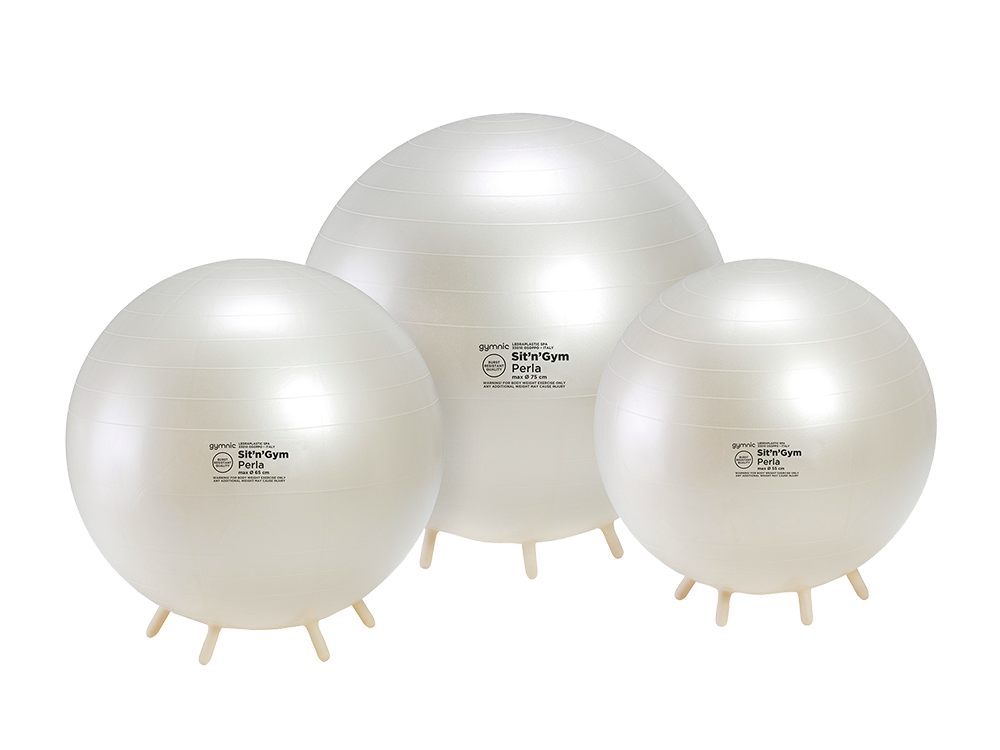 gymnic-sit-n-gym-perla-ballon-si-ge-blanc-perle image 1
