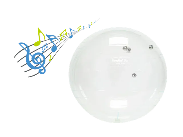 gymnic-jinglin-ball-balle-sonore-transparente-clochettes image 1