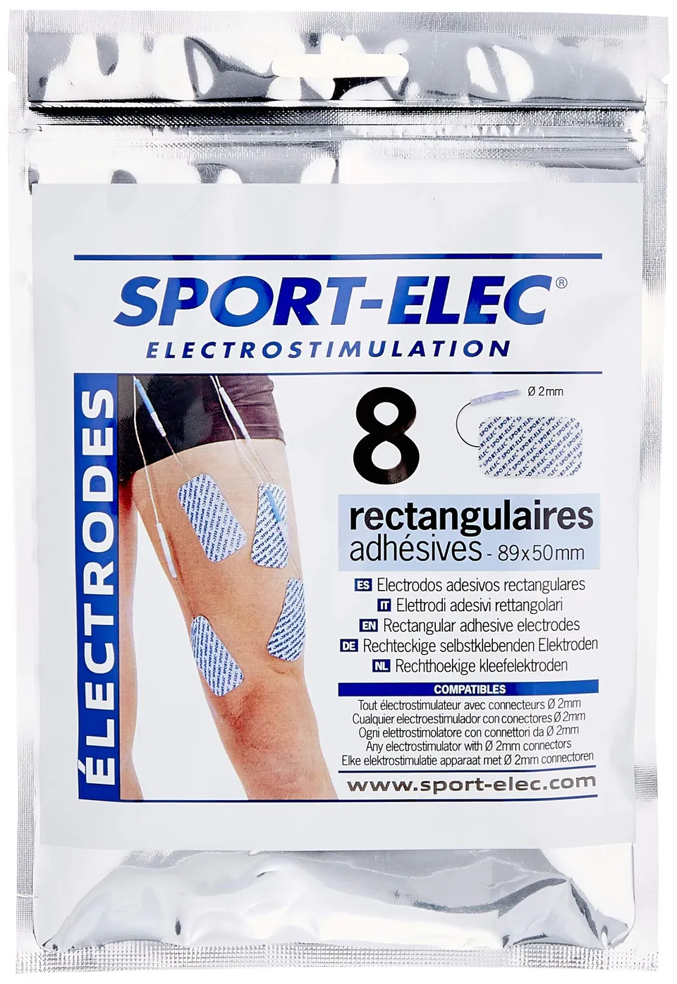 sport-elec-8-lectrodes-rectangulaires-89x50mm-lectrostimulation image 1