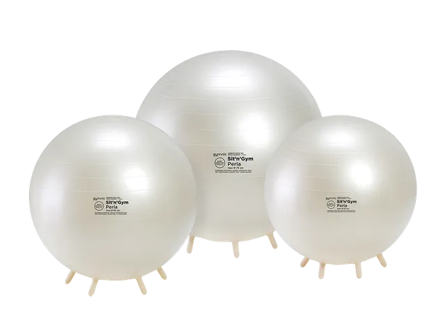 gymnic-sit-n-gym-perla-ballon-si-ge-blanc-perle image 1